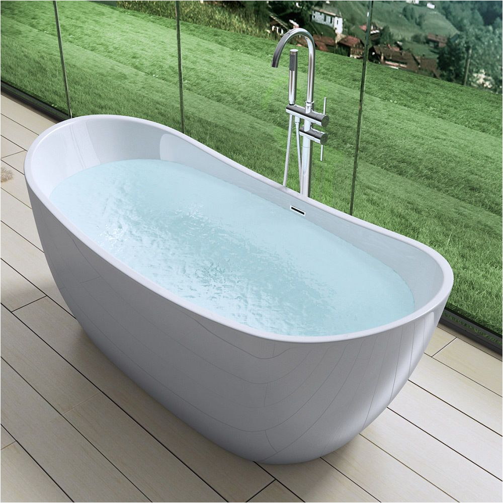 Acrylic Freestanding Bathtubs Uk Aquasoak Free Standing Luxury Bath Tub Deep Fill Dual