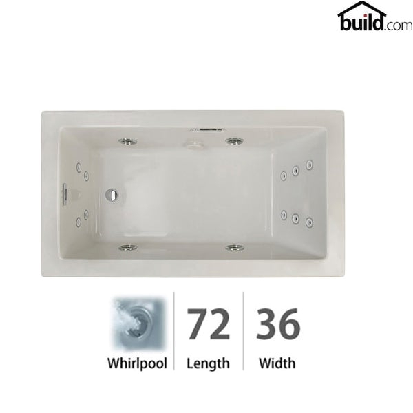 Acrylic Jetted Bathtub Shop Jacuzzi Ela7236wrl2hx Elara 72" X 36" Acrylic