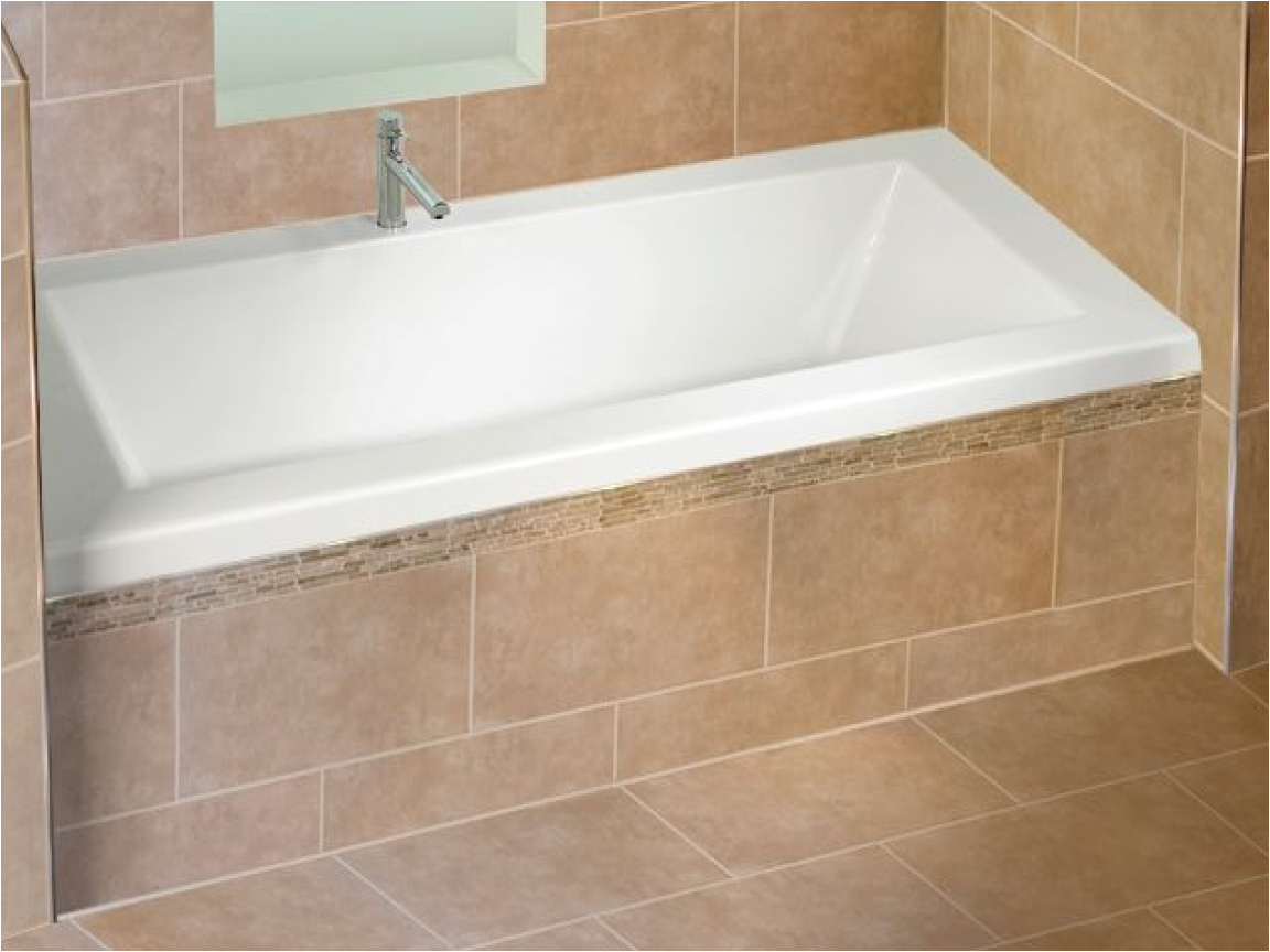 Acrylic Tile Bathtubs soaking Tubs with Jets Tile Flange Alcove Bathtubs