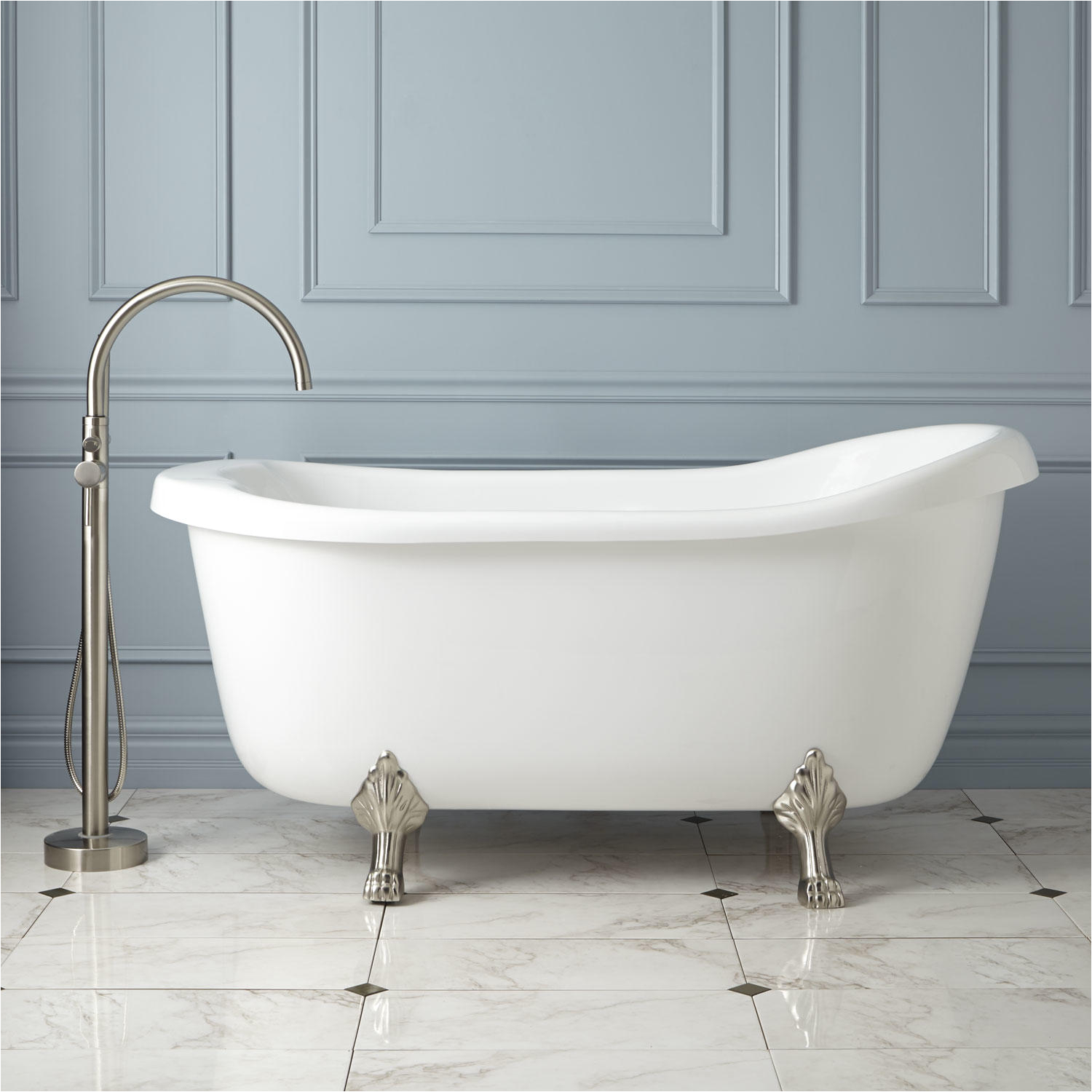 72 sheba double slipper freestanding acrylic tub