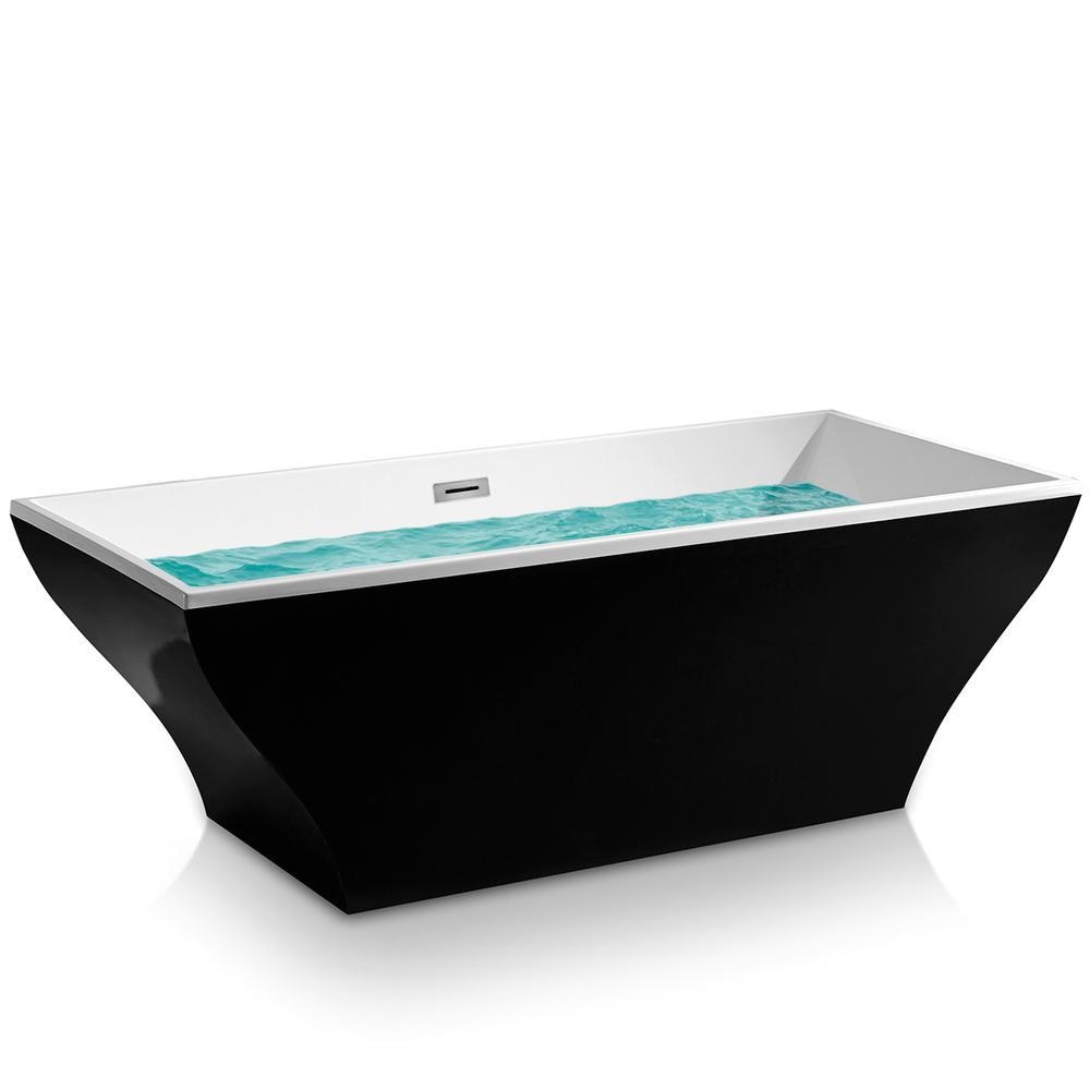 Akdy Freestanding Bathtub Akdy 5 58 Ft Acrylic Center Drain Rectangular Double