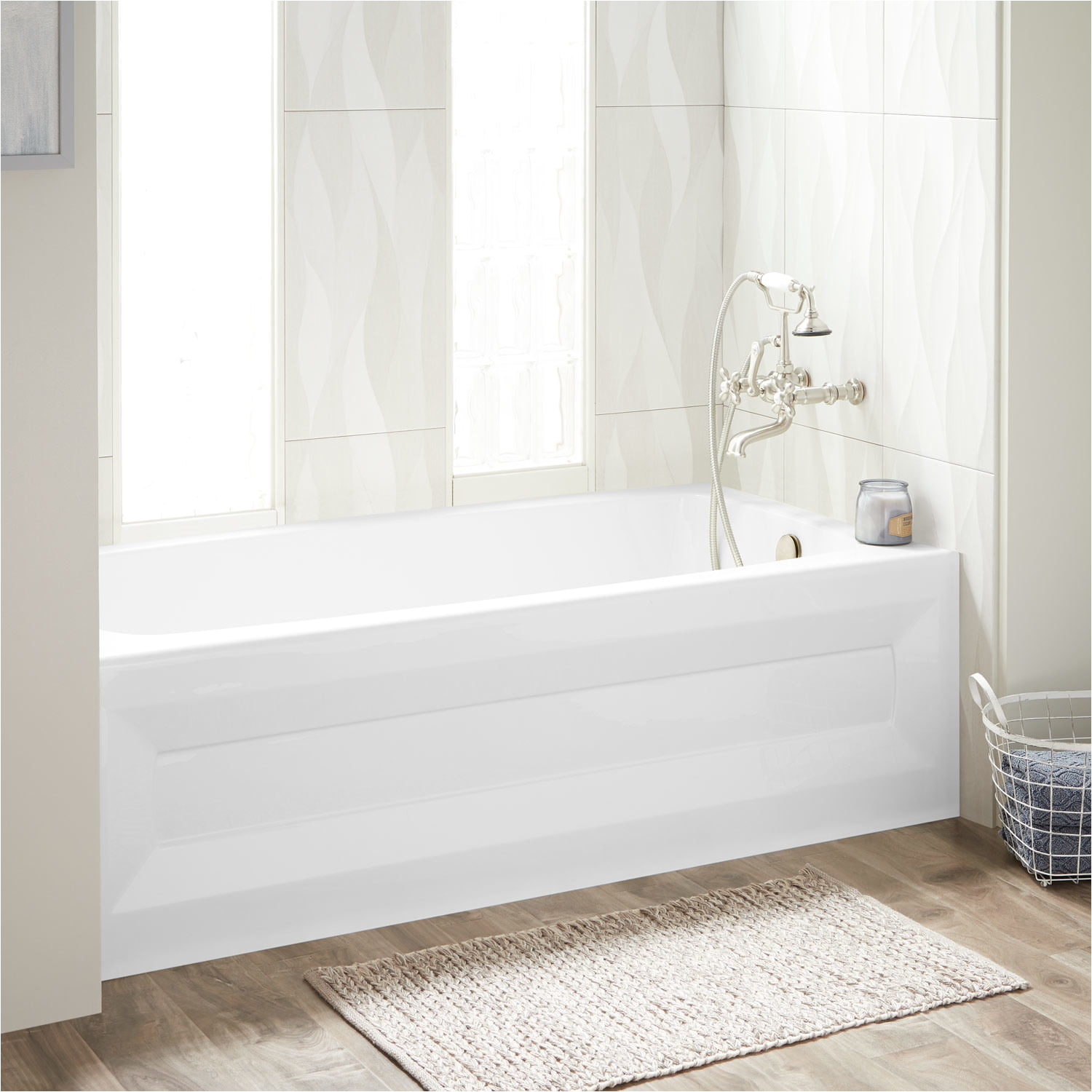 60 jennings acrylic alcove tub white
