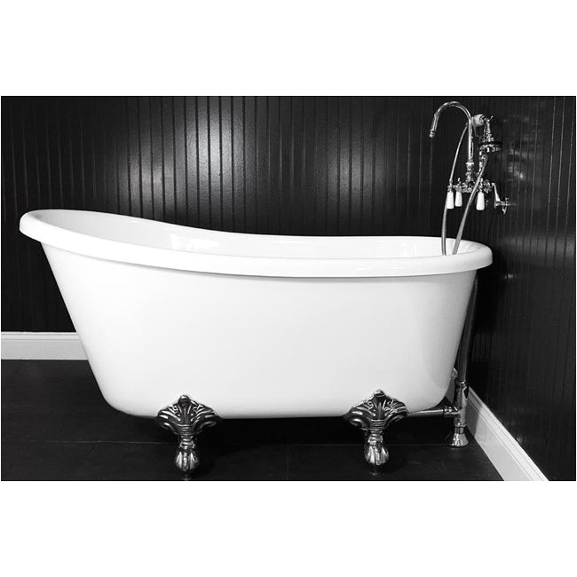 Alcove Bathtub 58 Inches Long Shop Spa Collection 58 Inch Swedish Slipper Clawfoot Tub