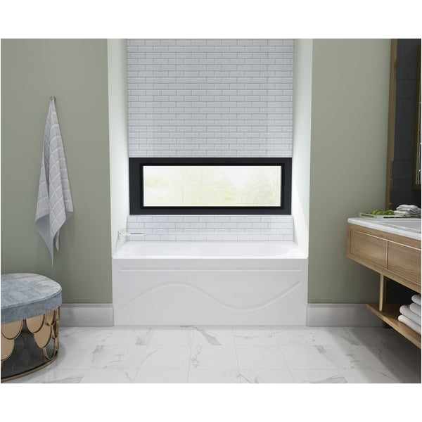 Alcove Bathtub Less Than 60 Inches Shop 60 X 30 Inches Acrylic Deep soak Alcove Bathtub