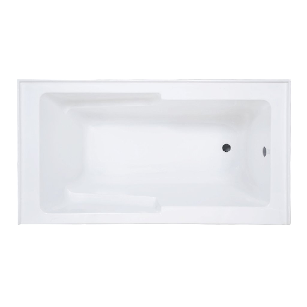 voltaire 60 x 30 acrylic white alcove integral right hand drain apron bathtub