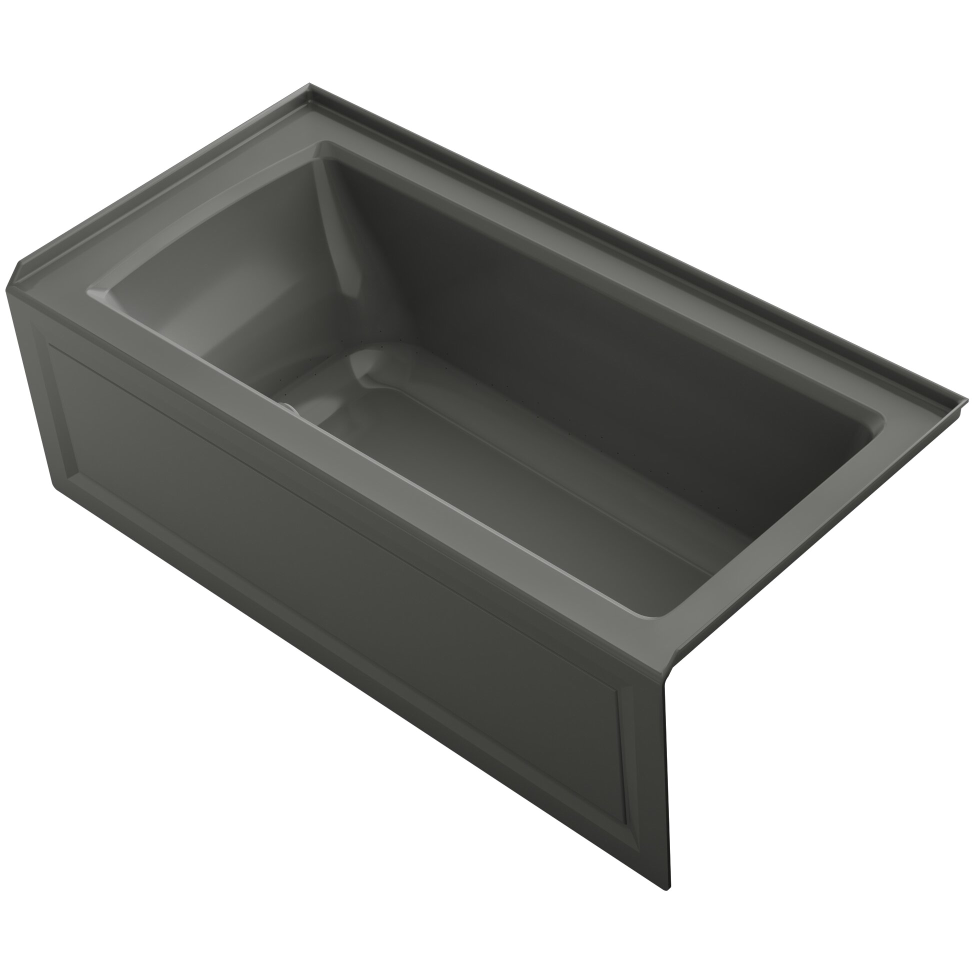 Archer 60 x 30 Alcove BubbleMassage Air Bathtub with Integral Apron and Right Hand Drain K 1947 GRA KOH