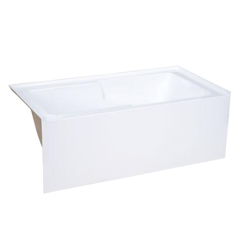 voltaire 54 x 30 acrylic white alcove integral right hand drain apron bathtub