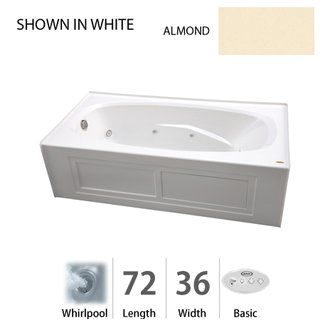 Alcove Bathtub Rough Opening Jacuzzi Ams7236wlr2hxb Black 72" X 36" Amiga Three Wall