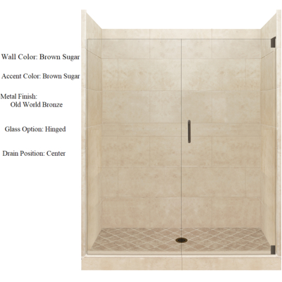 4x4 alcove shower kit style color options