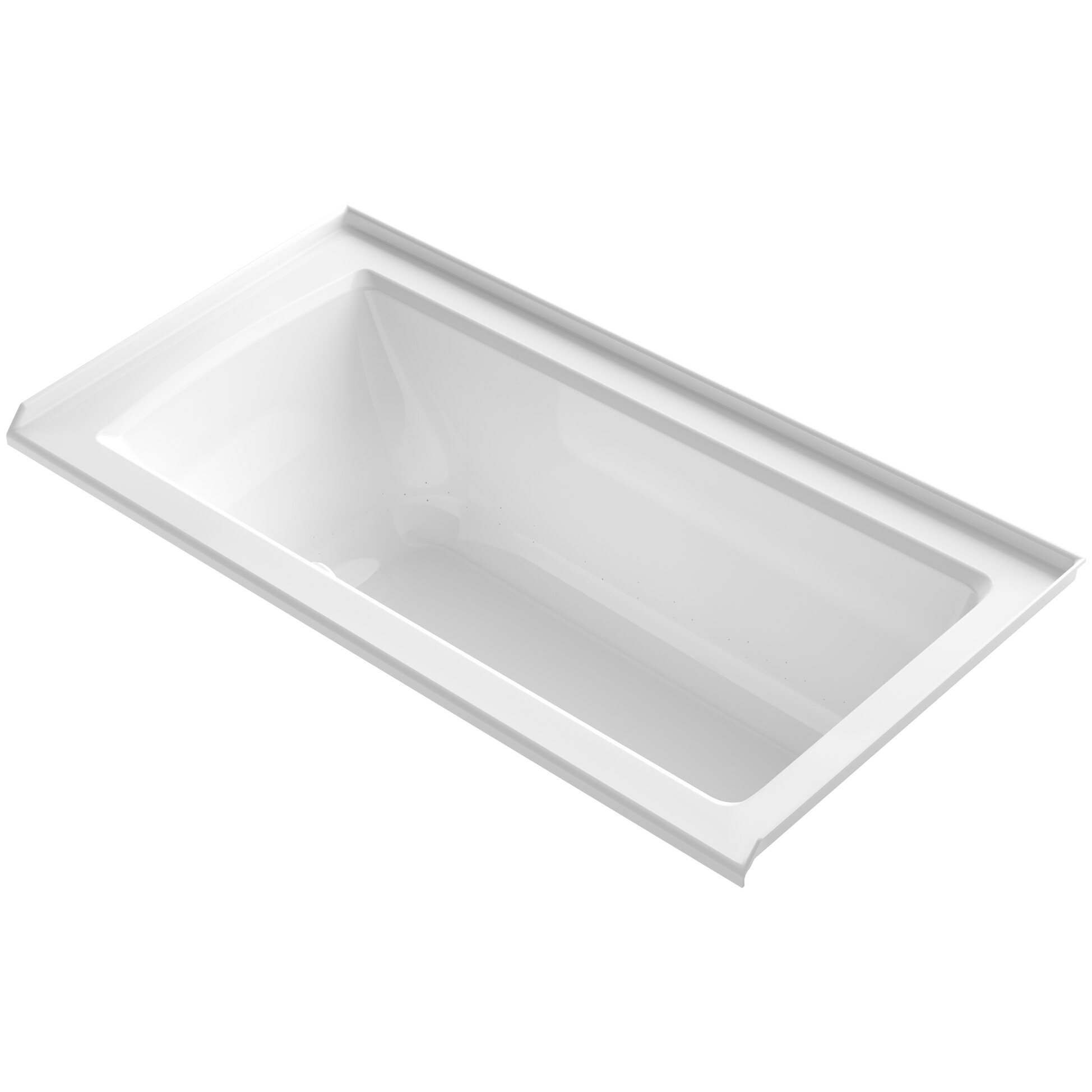 Archer 60 x 30 Alcove BubbleMassage Air Bathtub with Tile Flange and Right Hand Drain K 1947 GRF KOH