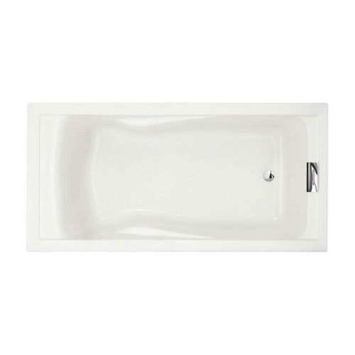 american standard evolution 6 foot acrylic reversible drain bathtub in white