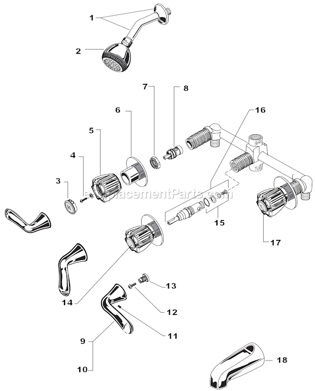 American Standard Bathtub Faucet Parts Diagram American Standard Bathtub Faucet Parts Diagram