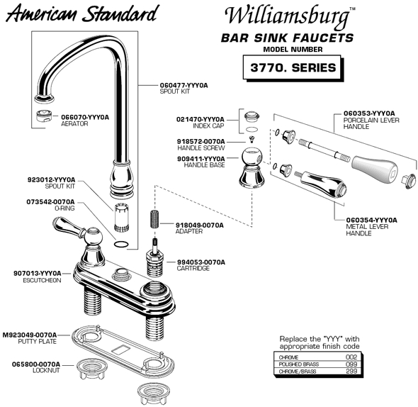 bathroom faucet parts