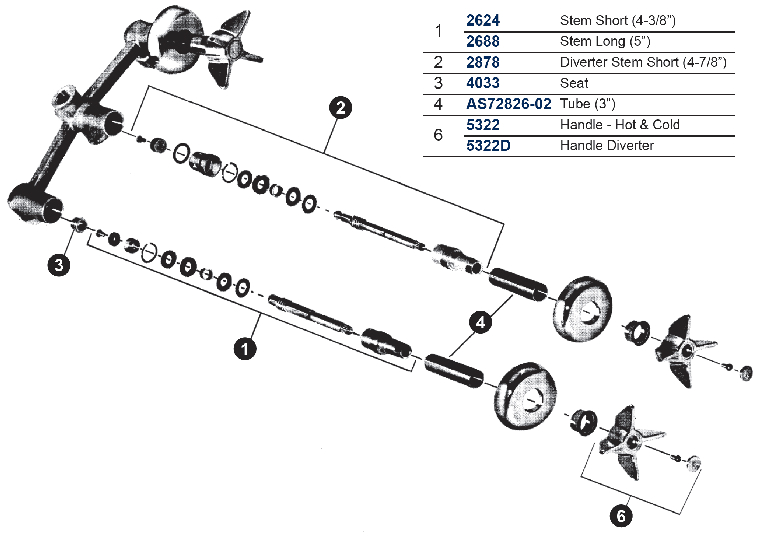 american standard shower valve replacement parts