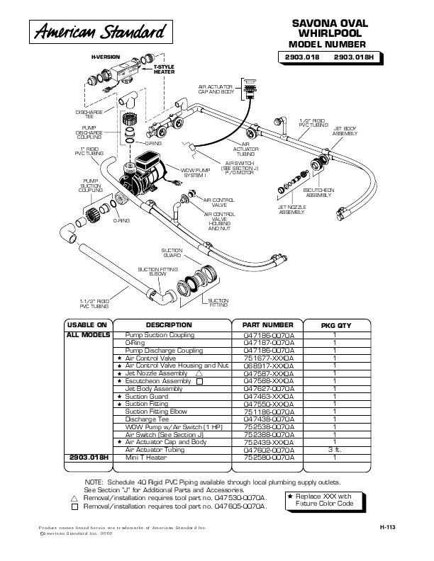 jacuzzi bathtub parts