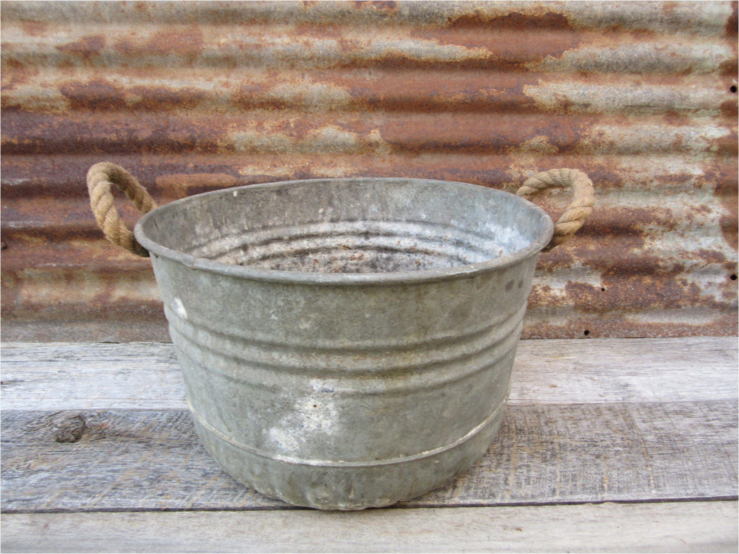 Antique Tin Bathtubs for Sale Antique Metal Galvanized Wash Bin Tub Rope Handles