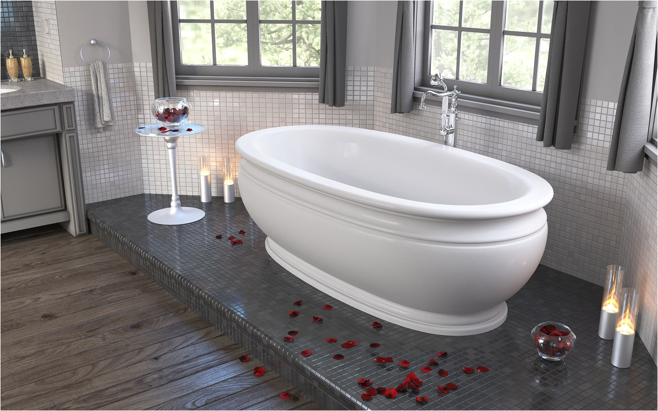 add a beautiful sculpture to your bathroom with a freestanding luxury bathtub