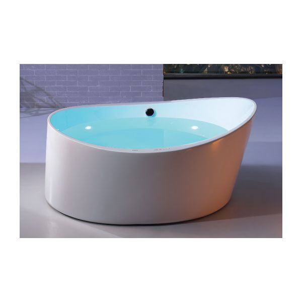 eago am196 6 clear rectangular whirlpool bath tub for two with fixtures