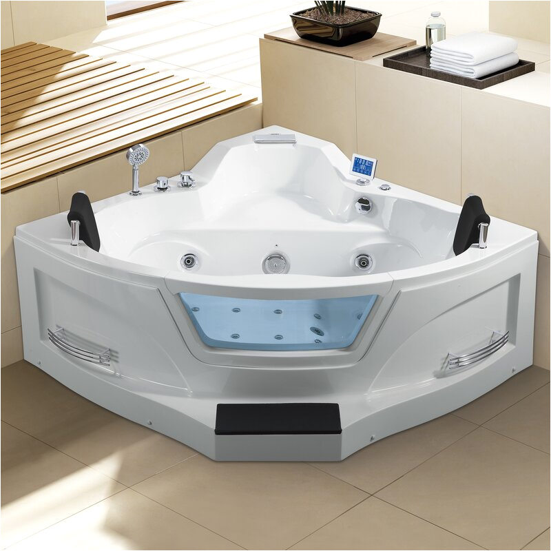 Ariel Whirlpool Bathtub Ariel Bath Ariel 61" X 61" Corner Whirlpool Bathtub