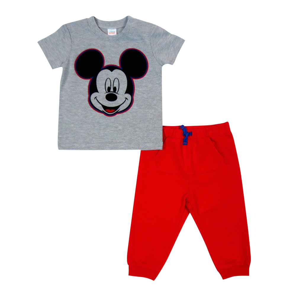 Baby 9 Months Bathtub Disney Mickey Mouse 2 Piece Pant Set Red 9 Months