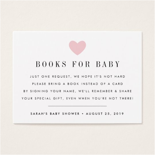 book request baby shower invitation insert card