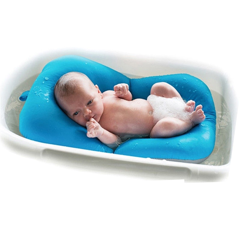 Baby Bath Seat and Mat Newborn Infant Bath Floating Seat Support Non Slip Baby