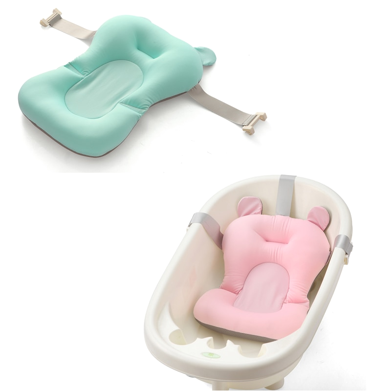 Baby Bath Seat with Mat Baby Bath Tub Newborn Baby Foldable Baby Bath Tub Pad