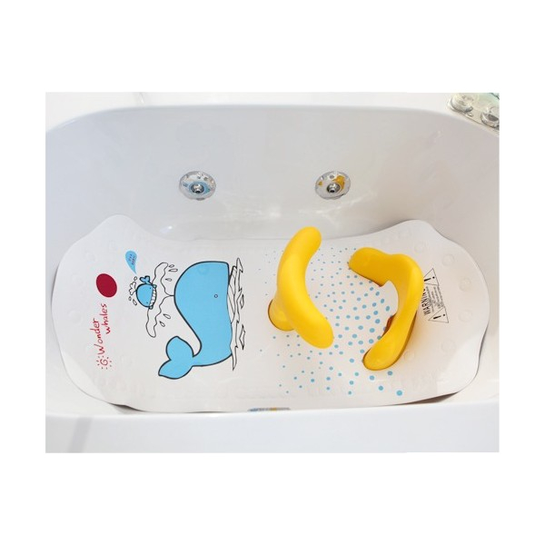 Aquapod Bath Seat Baby Bath Mat with Safety Seat - Yellow