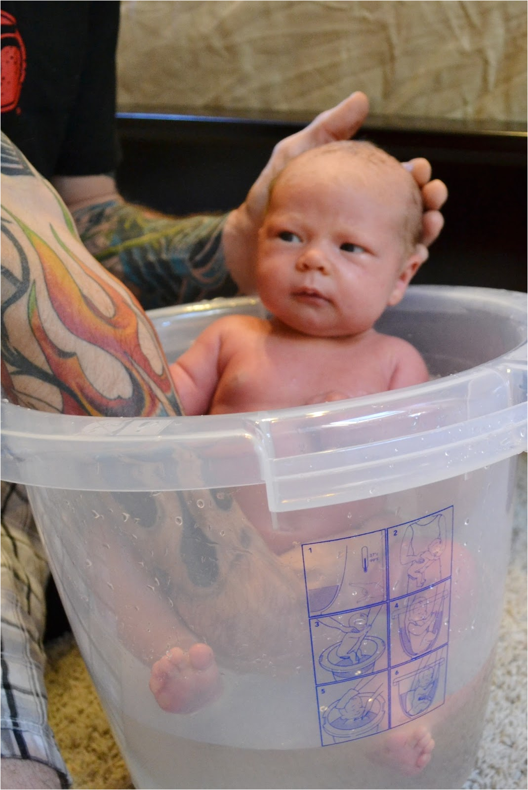 green bath time with tummy tub