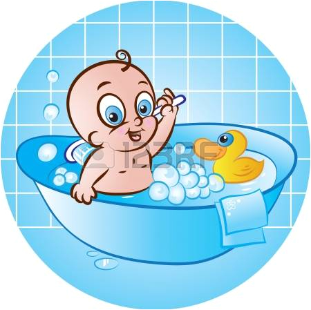 baby bathtub clipart