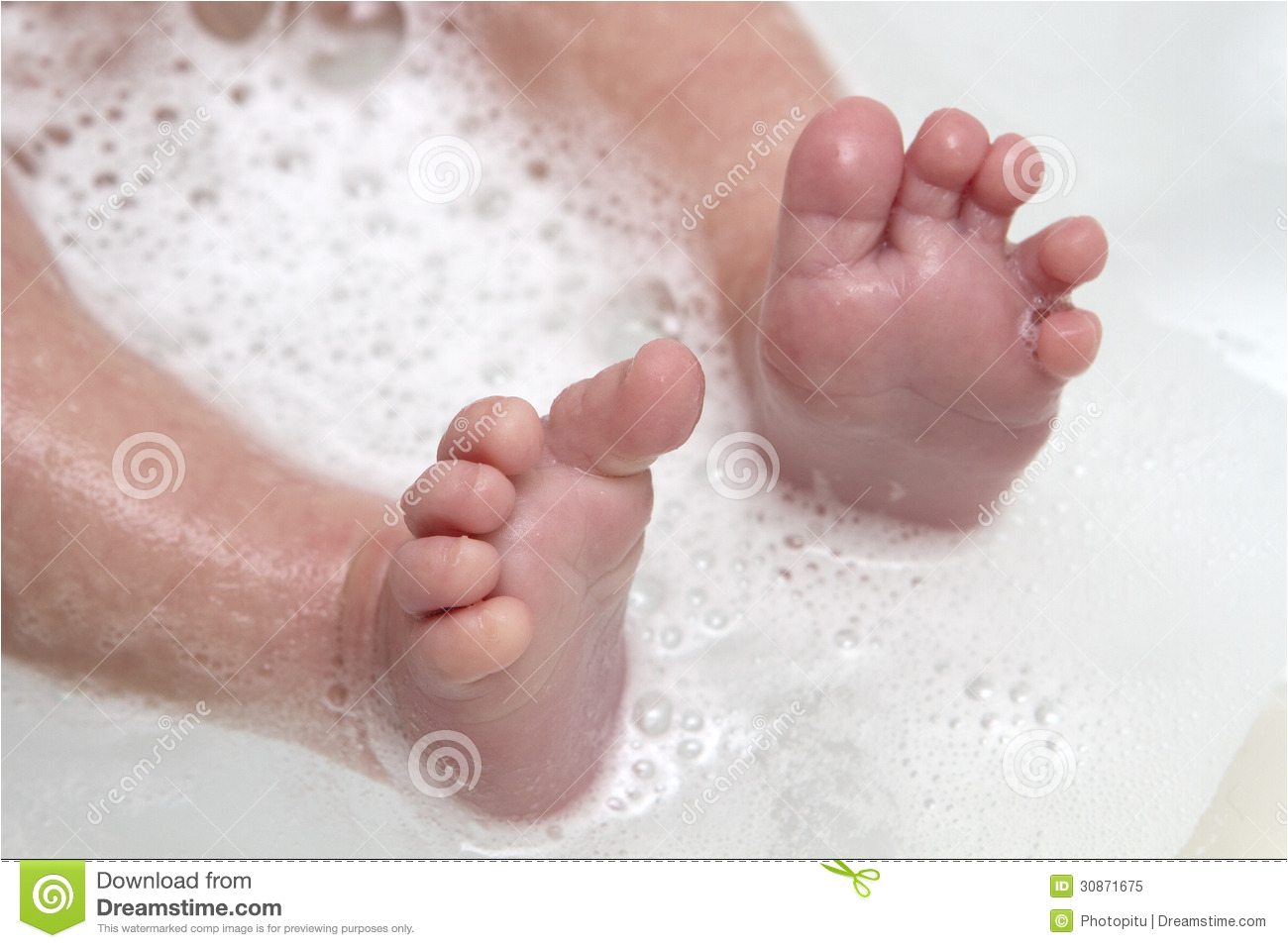 royalty free stock photo baby feet wet soapy bathtub image