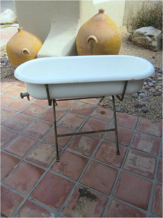 authentic vintage antique baby bathtub