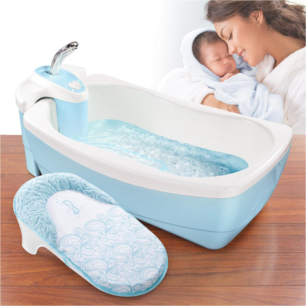 Baby Bath Whirlpool Bathtub Infant Tub Whirlpool Blue Bubbling Spa and Shower Bath