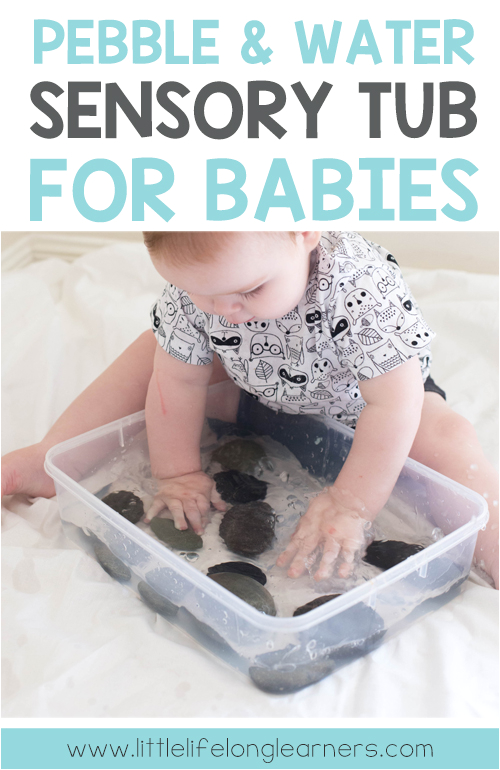 pebble water sensory tub babies