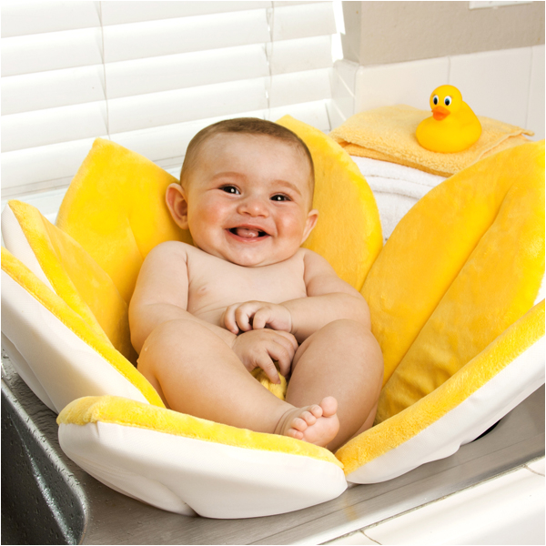 bloomy baby bath flower sink mat yellow