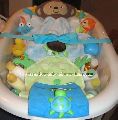 Baby Bathtub Gift Ideas A Beautiful Basket Centerpiece