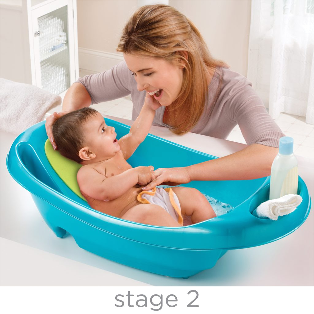 splish n splash newborn toddler bath tub blue