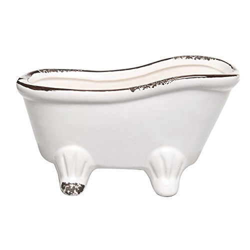 Baby Bathtub Planter Mygift 6 Inch White Porcelain Petite French Country Style
