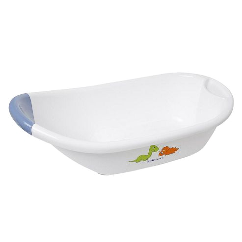 Baby Bathtub Tesco Buy Safetots Dinosaur Ergonomic Baby Bath White with Blue