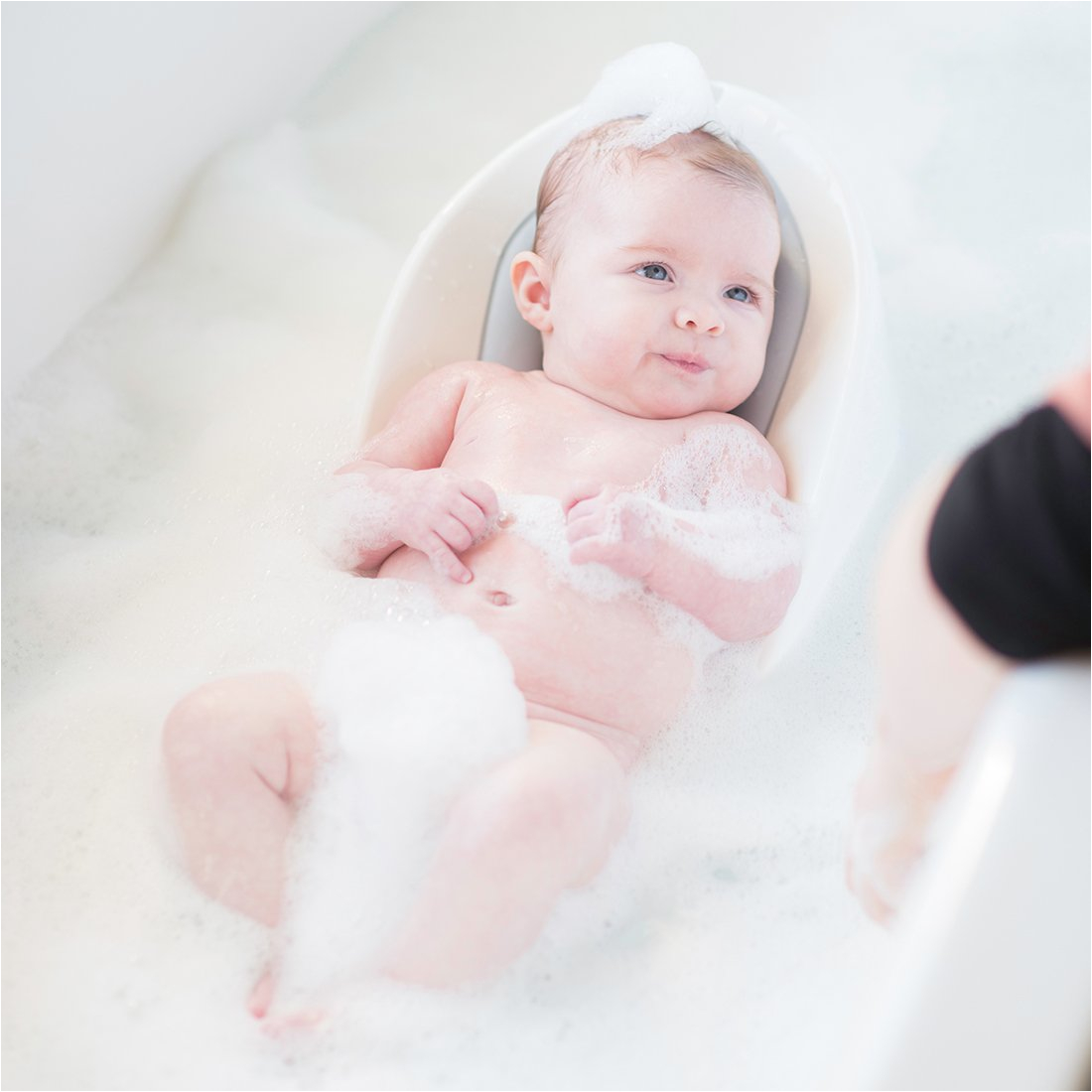 cheeky rascals baby bath support seat use from newborn up to 6 months white grey