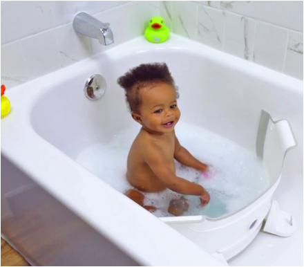 Baby Bathtub with Insert Baby Dam A Bathtub Water Divider that Saves Water while