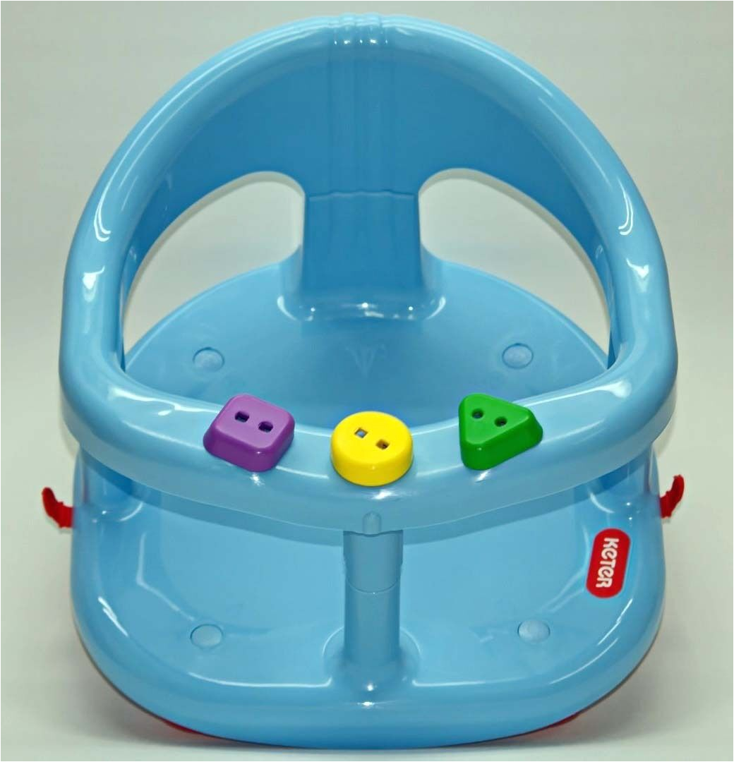 Baby Bathtub with Seat Infant Baby Bath Tub Ring Seat Keter Blue Fast Shipping