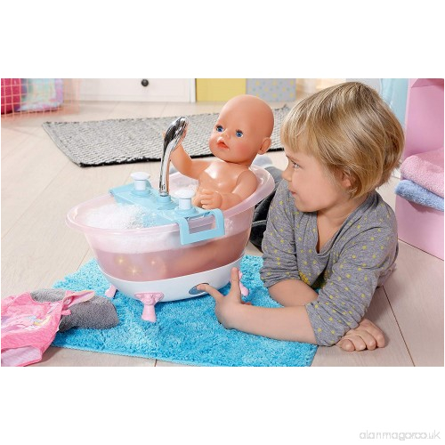 baby born interactive bathtub with shower head lights and sound effects b06xg8546n