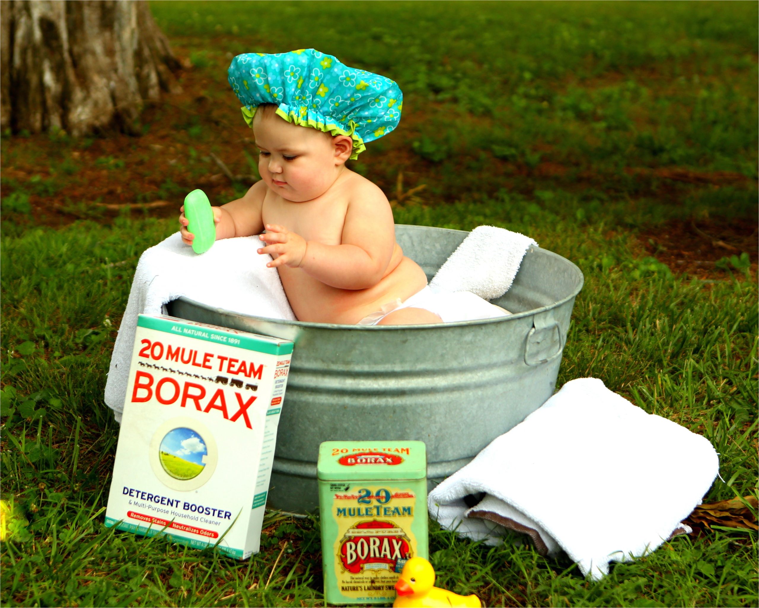 Baby Boy Bathtubs Shirtless Baby Boy In Galvanized Tub · Free Stock