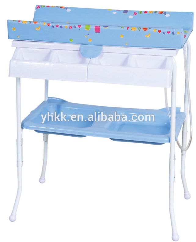 plastic baby changing table with bathtub