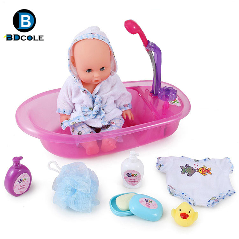 Baby In Bathtub toy Bdcole 12inches 30cm Reborn Baby Doll Bath toy Purple