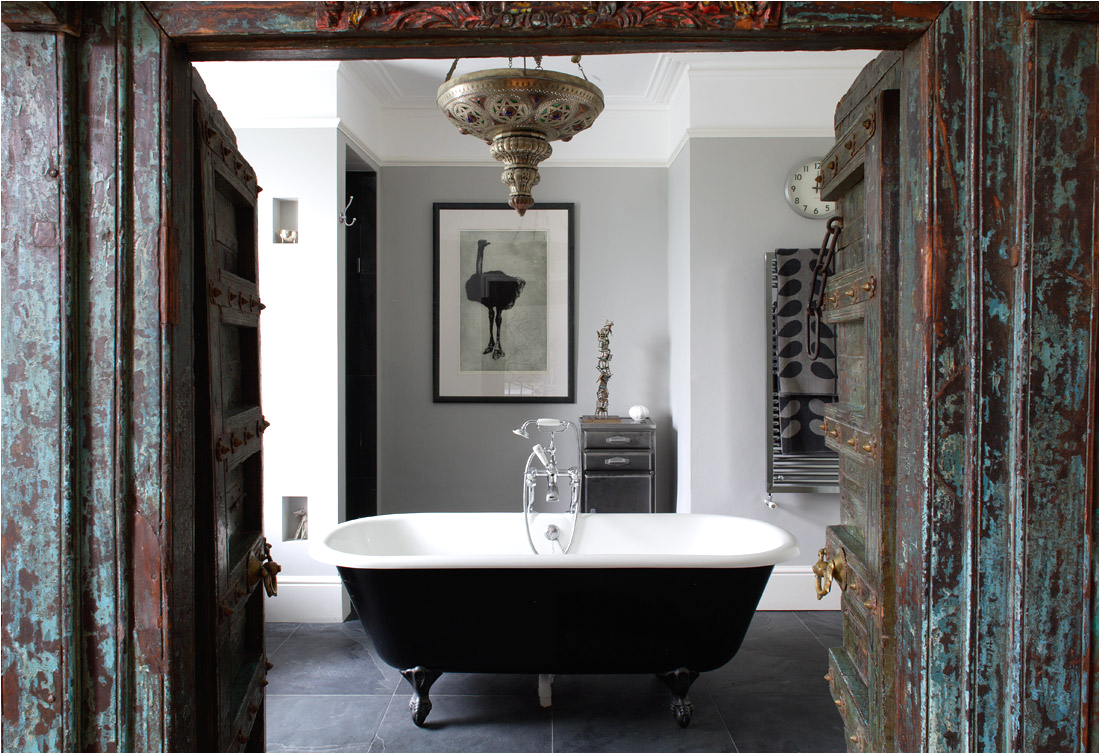 vintage black painted bathtubs