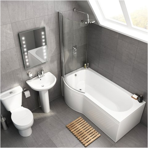 Bathrooms Suites Uk New P Shape Shower Bath Bathroom Suite with Left Right