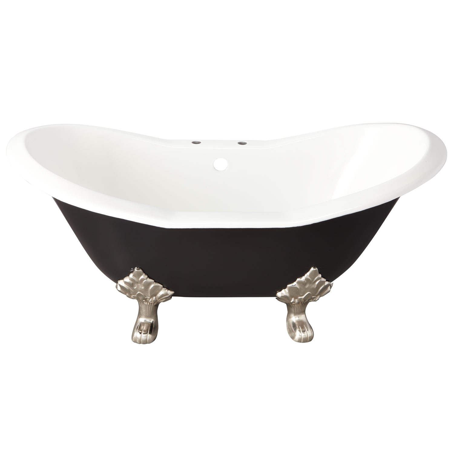 61 arabella cast iron double slippertub black