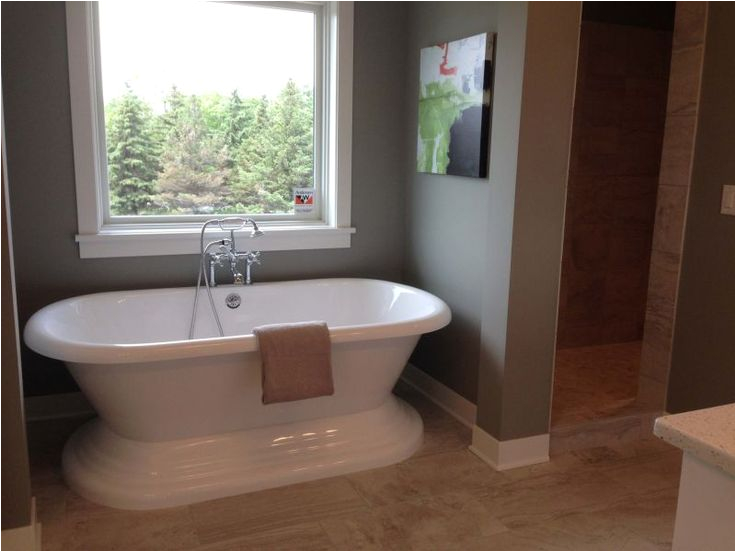 Bathtub Alcove Window Freestanding Bath Tub In the Master Bathroom In A Small